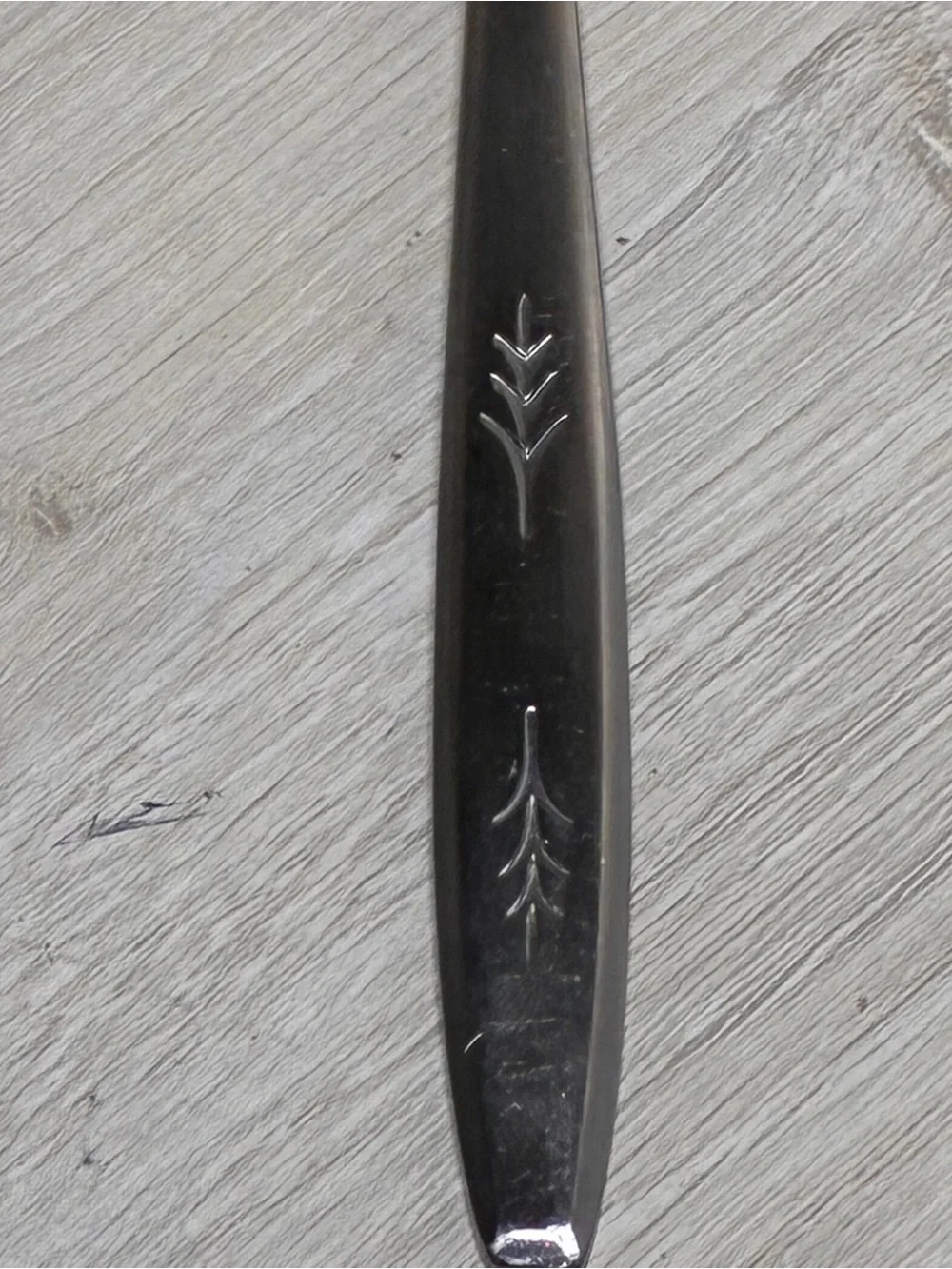 Vintage Ekco Eterna Leaf Sprig Atomic Cold Meat Serving Fork Japan MCM 60s